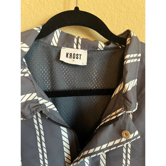 Krost x Nautica rope print Mens Windbreaker Jacket NWOT  -‎ Size XL - Picture 4 of 8